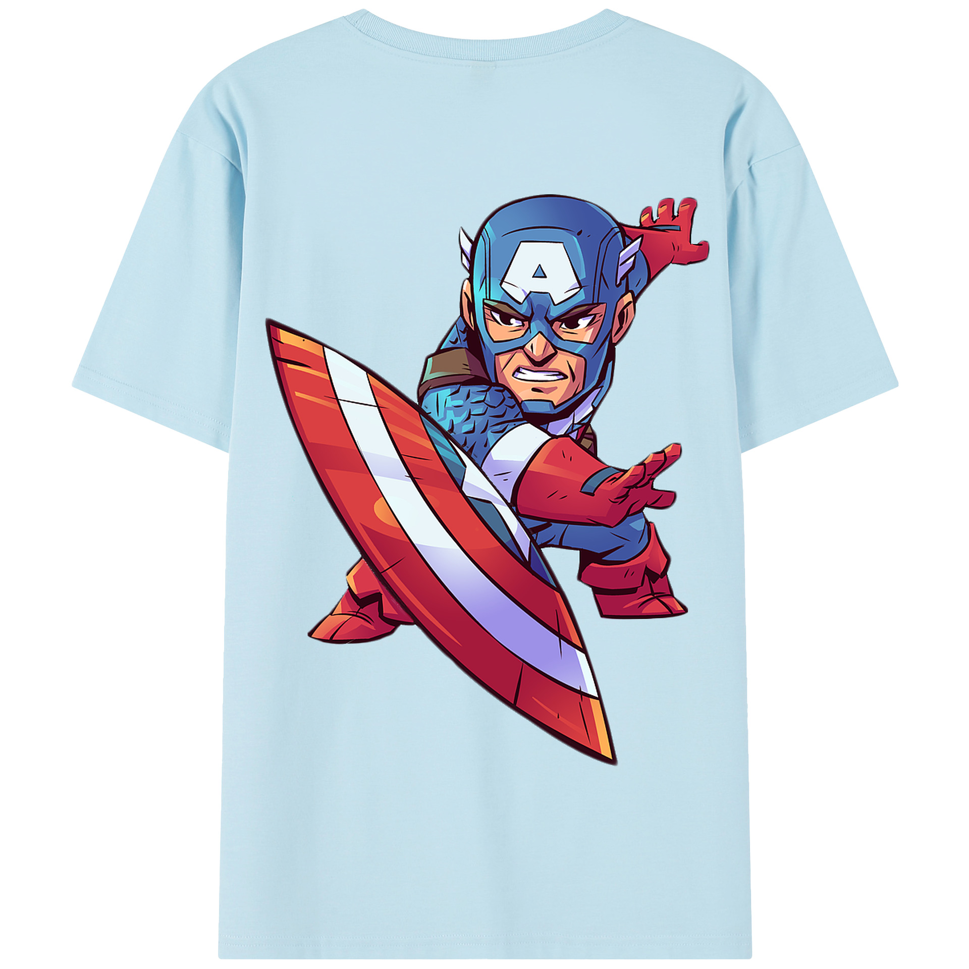 （画像用） アベンジャーズ The Avengers 綿100％半袖Tシャツ（背面プリント）